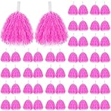 Libima 120 Pcs 120/200/300 Pcs Pink Cheerleading Pom Poms for Sports Dance Cheer Pom Poms Cheerleader Pompoms for Football Basketball Dance Team Roosters Squads Dancing Party Stage Performance