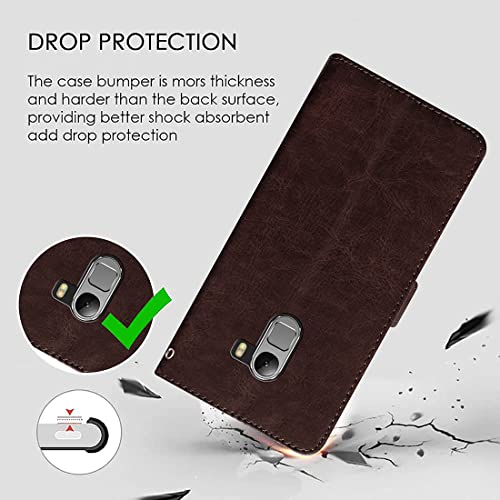Image of Flip Cover Back Case for Lenovo K4 Note | Premium Leather Finish | Inbuilt Pockets & Stand | Flip Cover Back Case for Lenovo K4 Note (Coffee)