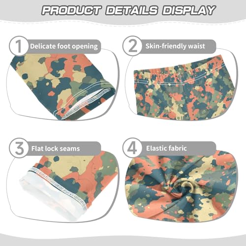 KLL Military Camouflage Pattern Safari Slatoddler Baby Girl Basic Leggings Stretchy High Waisted Athleisure Pants Sports3