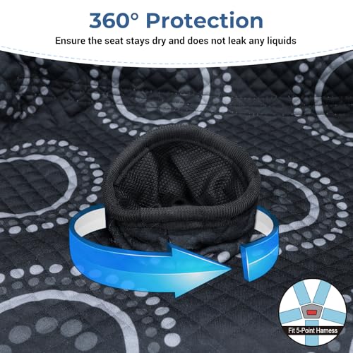 Image of COOLBEBE Infant Car Seat Protector for Potty Training, 2 Pack Dry Waterproof Car Seat Liner Toilet Training for Baby Infant Toddler, Piddle Pads Cover Car Seat Pad for Strollers & Carseat (Black,2PC)