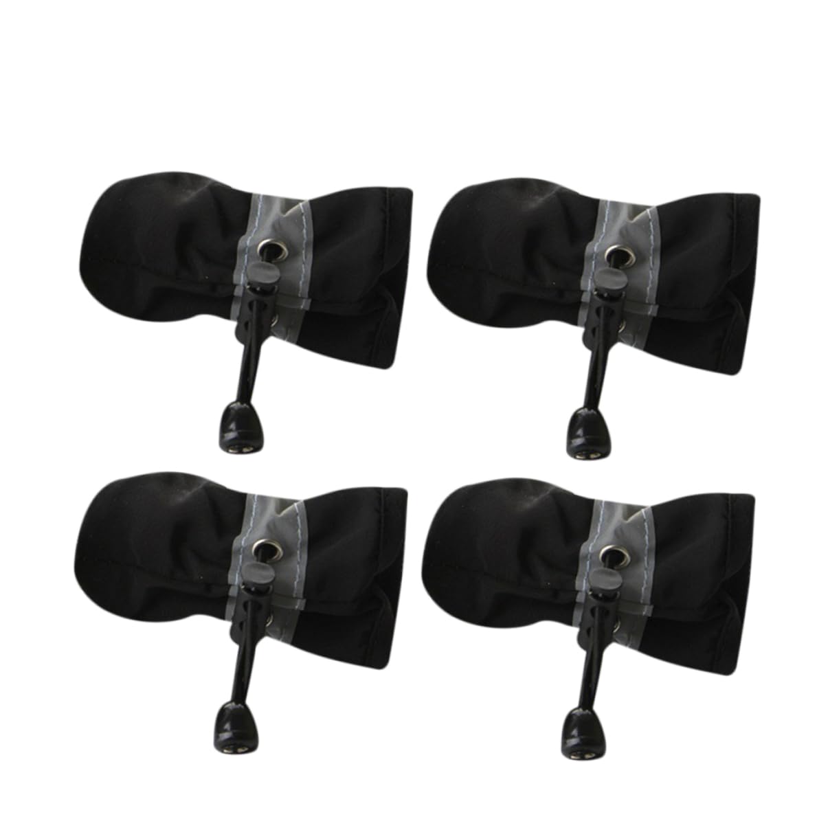 Kisangel 12 Pièces Bottes pour Chiens Chaussures Confortables pour Chien Chaussures pour Chien en Tissu Chien Moyen Chaussures pour Chiens Bottes De Pluie Chaussures De Chien Noires Black