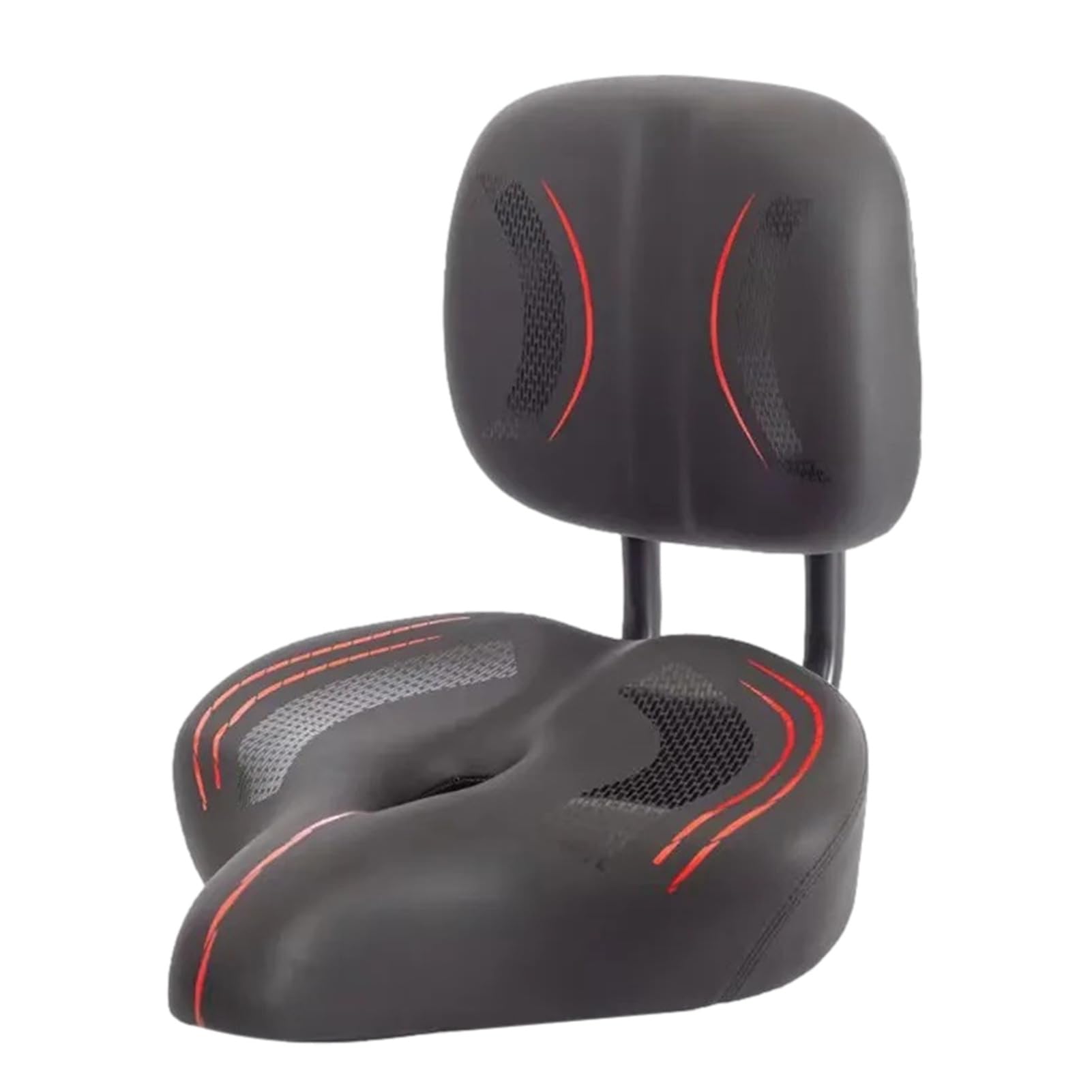 Seggiolino largo per bicicletta, con supporto posteriore, in memory foam, ammortizzante, per bici da strada, bici elettrica, esercizio fisico Teksome