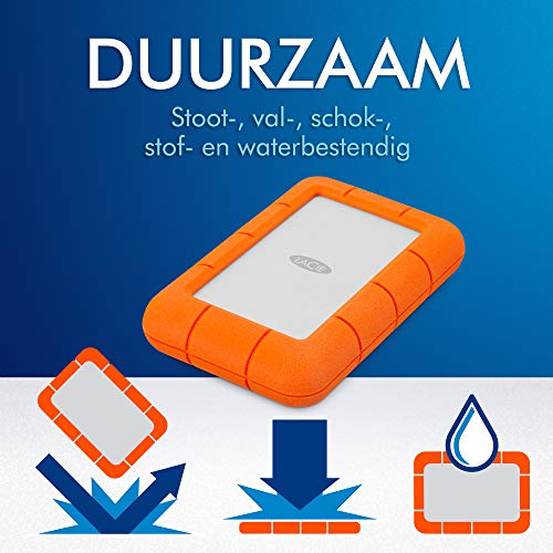 LaCie Rugged Mini, 2 TB, Draagbare Externe Harde Schijf, 2,5", USB-C, Voor Mac & PC, 1 maand Adobe CC All Apps, 2 jaar Rescue Services (LAC9000298) - Image 4