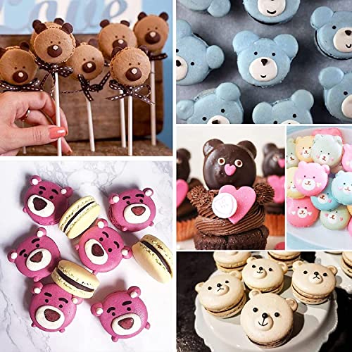 Ostereier Hasen Silikon Formen für Schokolade, 2 Stück 3D Osterei Hase Form für Gummy Schokolade Süßigkeiten Badebombe Kuchenform Osterdeko (Bear)