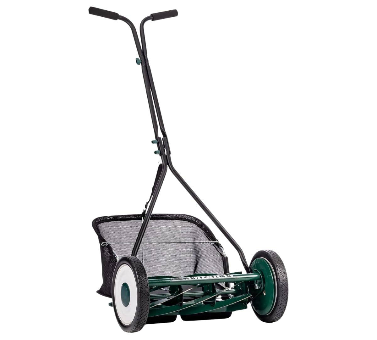 VENTEO Tondeuse Hélicoïdale Manuelle 7 Lames 40,6 cm Bac Ramassage Tondeuse Gazon sans Électricité