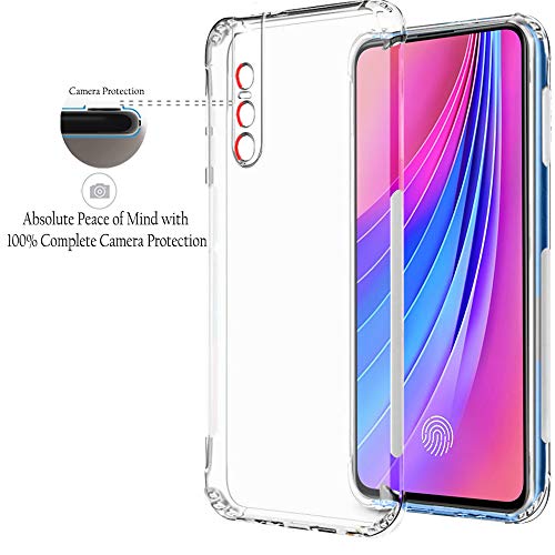 Image of TheGiftKart Camera Protection Back Cover Case for Vivo V15 Pro (Inbuilt Dust Plugs & Anti-Slip Grip | TPU, Silicone | Transparent)