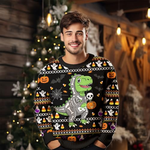 Halloween Sweaters for Women - Spooky Season Crewneck Sweatshirts Women, Unisex, Mens Sweater Set 103