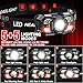 Northlet Headlamp Rechargeable 6Pack, 3000 Lumen Ultra-Light Bright Headlamp Flashlight with White Red Light, LED Headlight Motion Sensor, 5+5 Mode for Outdoor Camping Fishing Running Hiking (6)