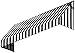 Awntech 5-Feet New Yorker Window/Entry Awning, 44-Inch Height by 24-Inch Diameter, Black/White