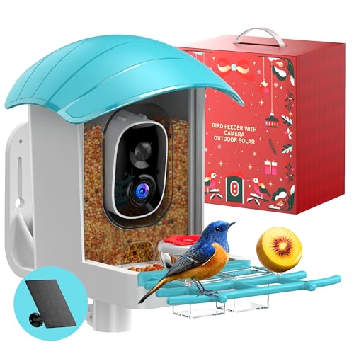 Bird Feeder with Camera Solar Powered: Smart Bird Feeders for...