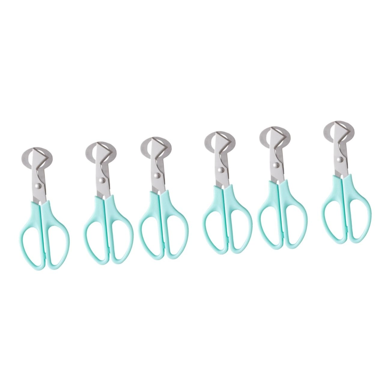 POPETPOP 3 Series Tijeras Incisivas Para Huevos De Codorniz Caparazón Cortador Cáscara De Huevo De Codorniz Cortar Azul Blue Acero Inoxidable 2 Piezas X 3