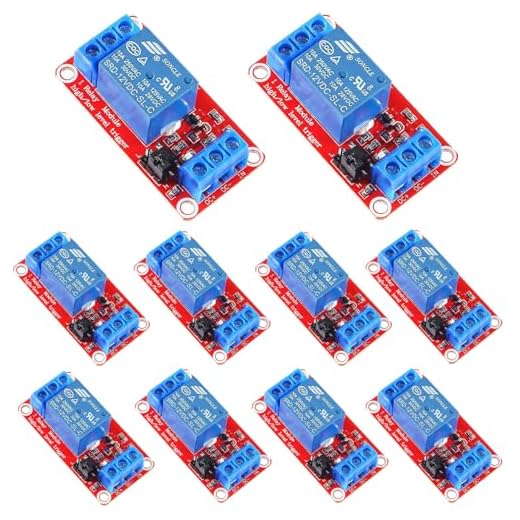 RUNCCI-YUN 10 Pezzi Modulo Relè a 1 Canale 12V Trigger di Livello Alto e Basso con Isolamento Optoaccoppiatore per Relè Arduino
