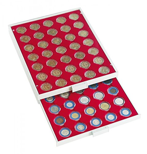 LINDNER Cofanetto Per Monete Standard Con 30 Incavature – Per Capsule Da 39 Mm (es. 20/10 Euro Argento) – Made In Germany - 2