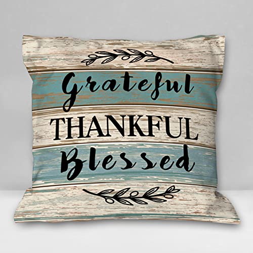 Burosev-Thankful-Grateful-Blessed-Soft-Throw-Pillow-Cover-Thanksgiving-Quote-Decorative-Pillowcase-Rustic-Thankful-Decor-Decorations-for-Home-Bedroom-Sofa-Living-Family-Room-18-x-18-Inch Burosev Thankful Grateful Blessed Soft Throw Pillow Cover Thanksgiving Quote Decorative Pillowcase Rustic Thankful Decor Decorations for Home Bedroom Sofa Living Family Room 18 x 18 Inch