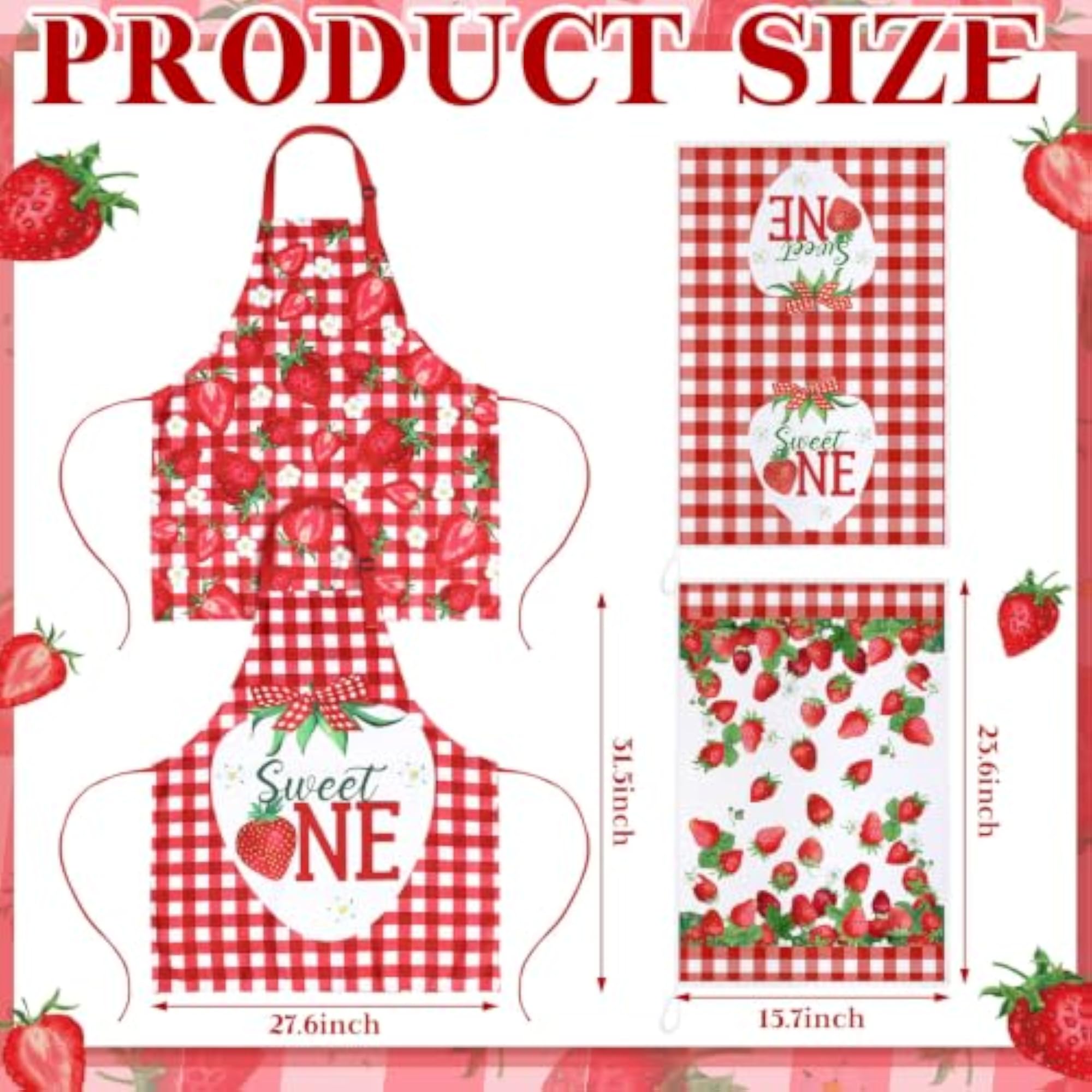Strawberry Kitchen Decor Accessories Set, Gift for Home