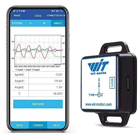 [Bluetooth Accelerometer+Inclinometer] BWT901CL MPU9250 High-Precision 9-axis Gyroscope+Angle(XY 0.05° Accuracy)+Magnetometer with Kalman Filter, 200Hz High-Stability 3-axis IMU Sensor for Arduino Cover