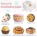 WINKIO 24pcs White Cookie Boxes, 4x4x2.5 Inches Bakery Boxes with Window, for Mini Cake Treat Dessert Pastry Donuts Macaroon Strawberries Chocolate Candy (with Stickers)