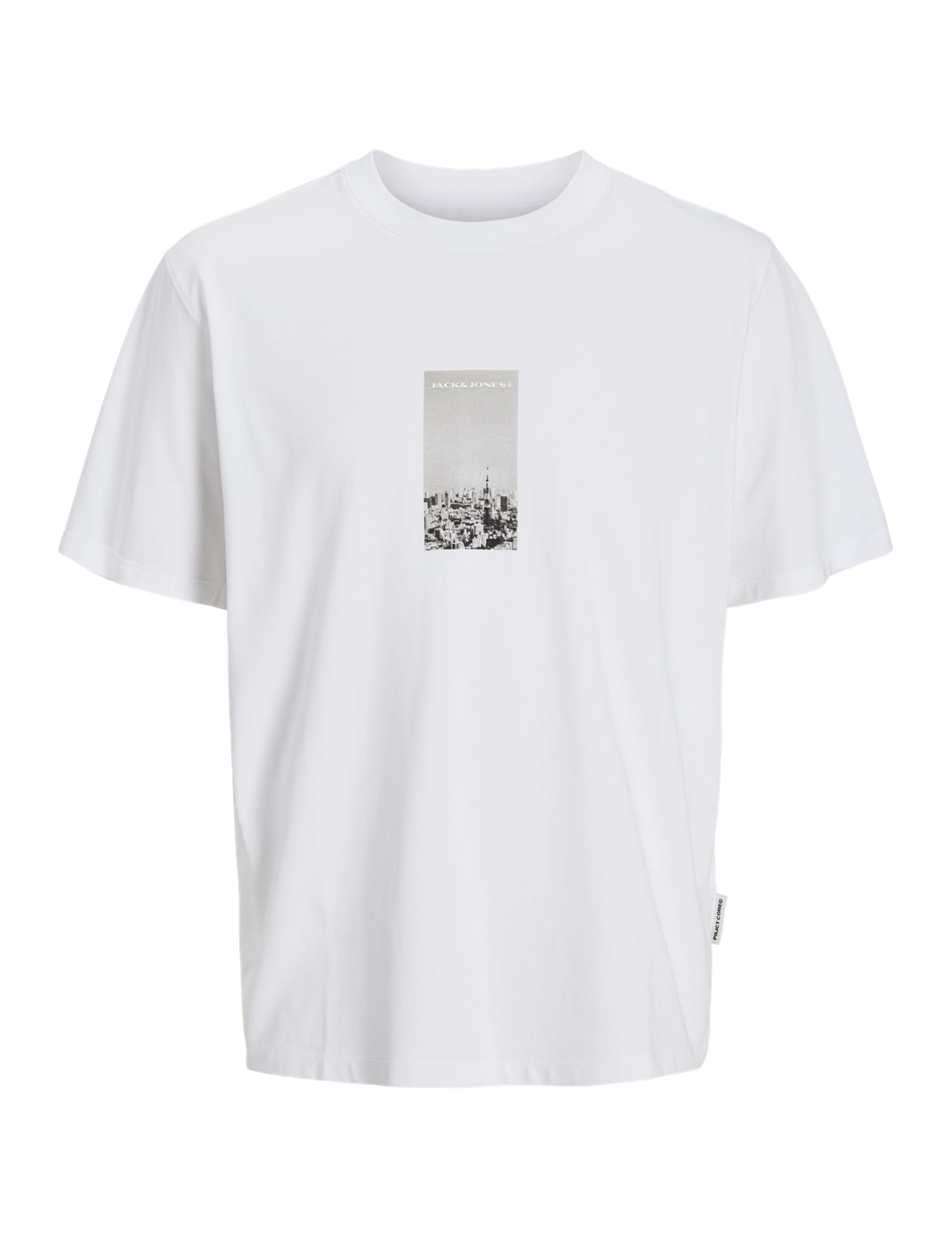 JACK & JONES Men's Jcopacer Photo Branding Tee SS Cre Pls, Bright White, 6XL