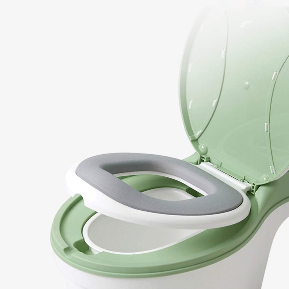 Sedia per vasino per simulazione di addestramento per toilette in plastica per bambini per bambini con coperchio per vasino gratuito(C)