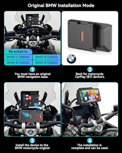 Image of Spedal CL871B 6.25 inch Motorcycle CarPlay & Android Auto Screen for BMW Motorcycles, Quick-Release BMW-Specific Mount, Full Body Waterproof, GPS Navigation, Bluetooth, Siri & Go0gle Assistant