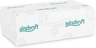 Windsoft 101C 10.2 x 13.25 in. 1 Ply C-Fold Paper Towels White - Pack of 200