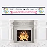 Big Dot of Happiness Happy 100th Day of School - 100 Days Party Decorations Party Banner