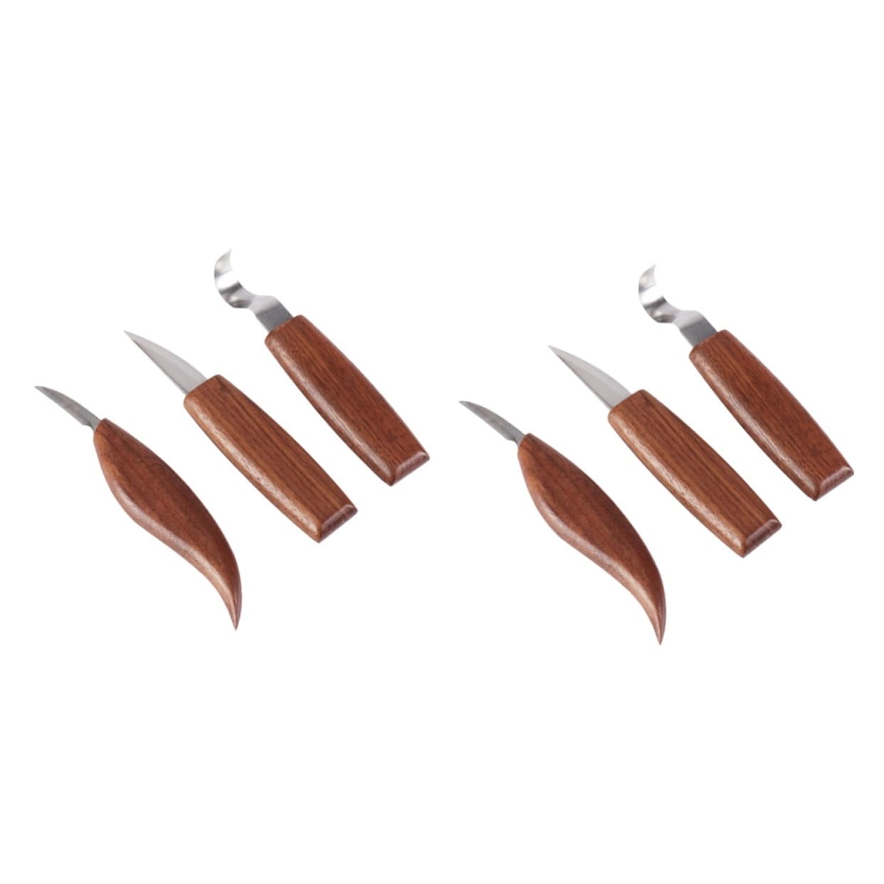 6pièces Outils De Sculpture Avec Poignées Ergonomiques Kit De Couteaux De Sculpteur Noyer Pour Travaux Manuels Et Bricolage