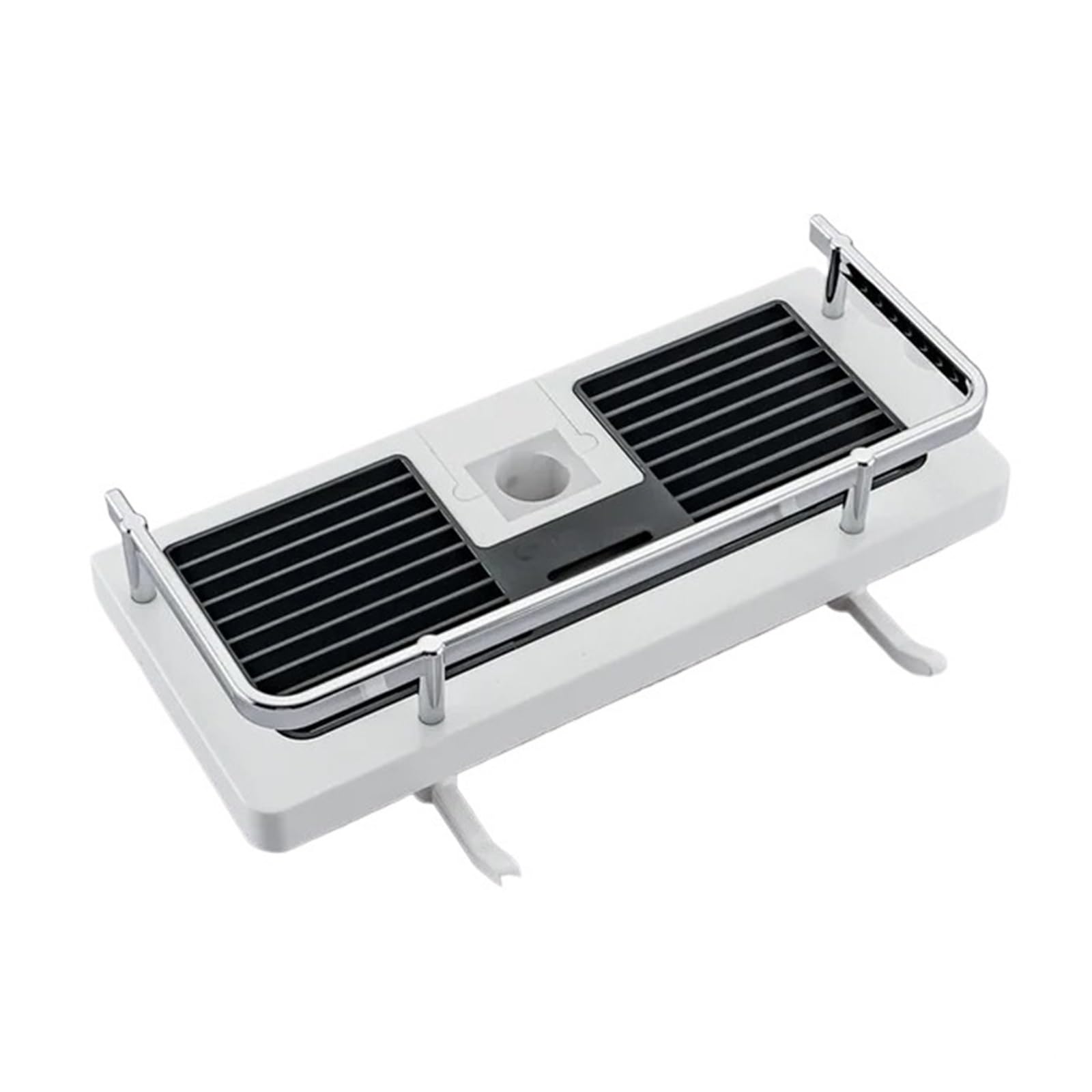 ZHOUXYFDC Shower Caddy Bathroom Shower Storage Rack Organizer No Drilling Lifting Rod Head Holder Shower Gel Tray Pole Shelves(Black white)