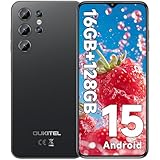 【Android 15】 OUKITEL C1 SIMフリー スマートフォン 本体 16GB RAM+128GB ROM 1TB拡張可能 6.52インチHD 大画面 5150mAh大容量バッテリー 13MP+5MPカメラ 4G デュアル SIMスマホ 指紋認証 OTG GPS対応 docomo/au/SoftBank/Rakuten Mobile 回線対応 技適認証済 グローバルバージョン