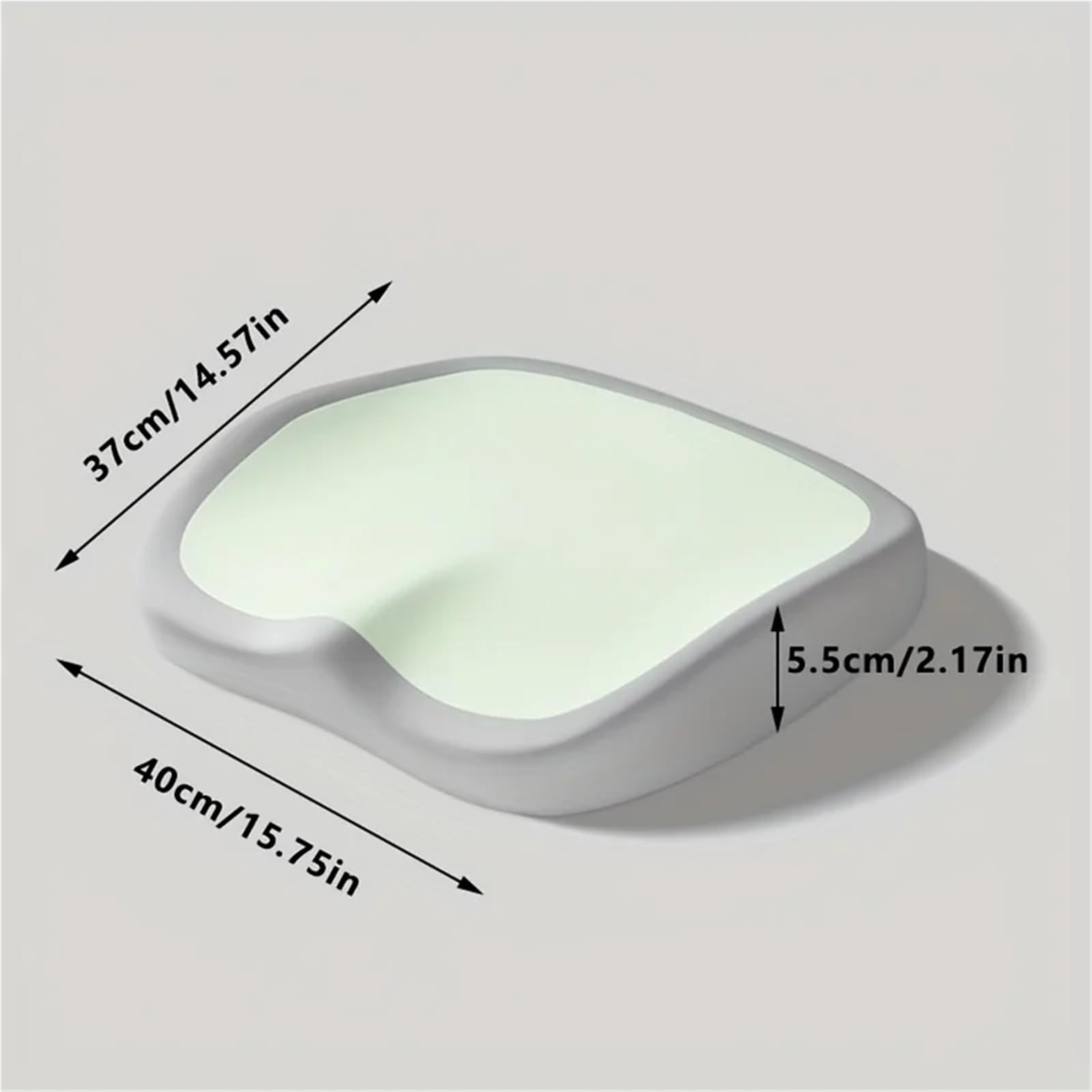 Poduszka do krzesła biurowego, 1 szt. Ergonomiczna poduszka na krzesło biurowe z pianki Memory, regulowane podparcie bioder i talii(Light Yellow)