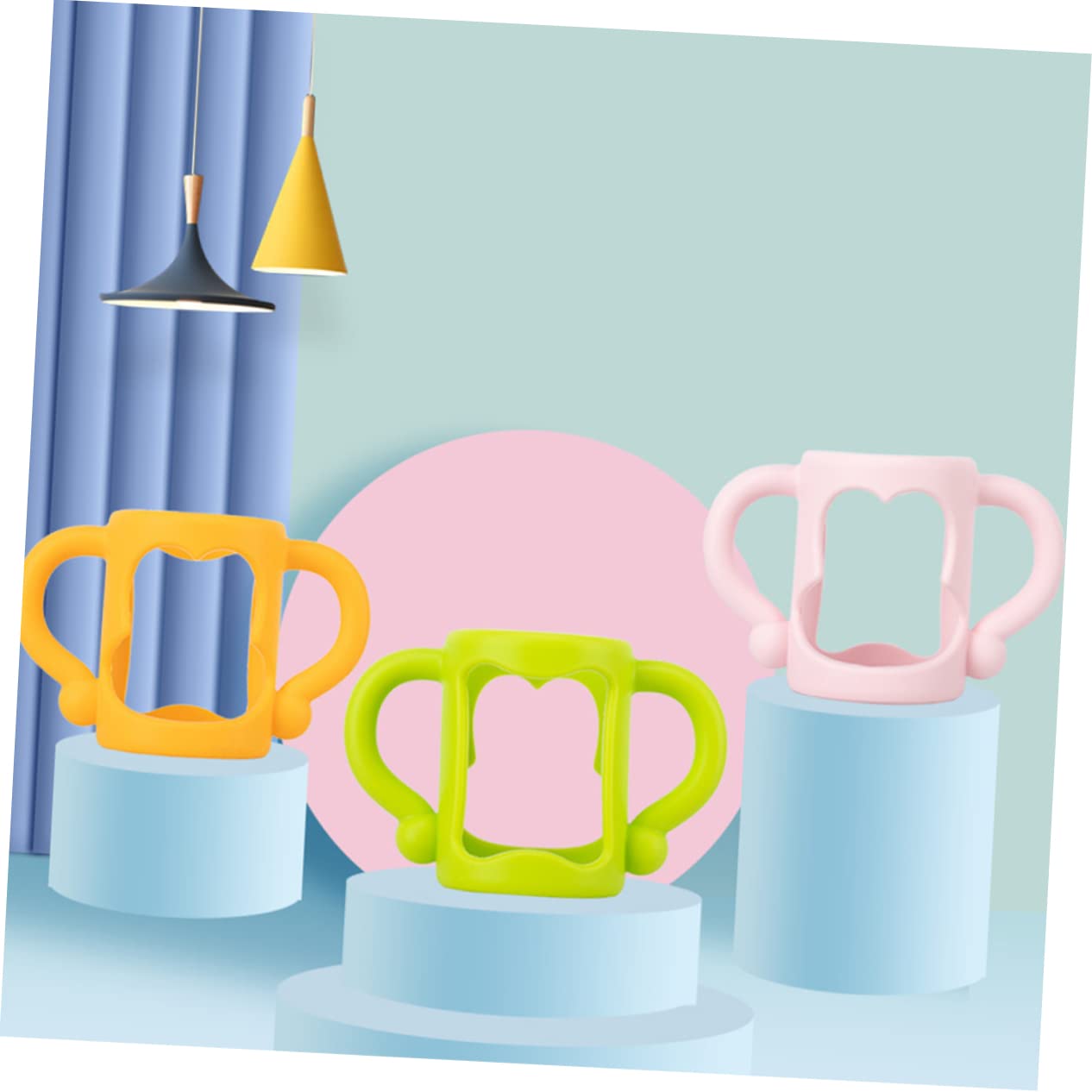 2pcs Silicone Handles for Baby Universal Grip for Milk and Lightweight Design for Newborns and Toddlers
