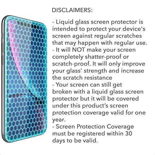 Image of Liquid Glass Screen Protector With $750 Screen Protection Coverage - Scratch Resistant Wipe On Nano Coating for All Apple Samsung and Other Phones Tablets Smart Watch iPhone iPad Galaxy Universal