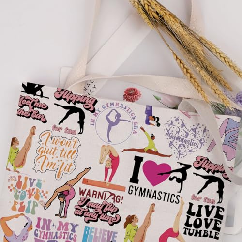 MAOFAED Gymnastic Tote Bag, Gymnast Gift, In My Gymnastics Era, Gymnastics Team Gift4