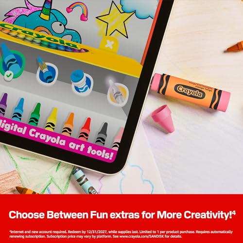 Image of SANDISK Crayola USB Type-C 128GB, Upto 300 MB /s, Crayon Design Pendrive for Smartphone, Tablet & Laptop, Mango Tango, 5Y Warranty (SDCZIC-128G-G46O)