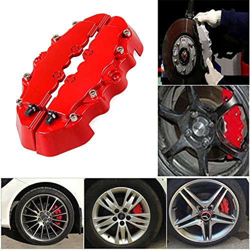 Copri Pinza Freno Per Tesla Model Y - Set Da 4 In Lega Di Alluminio, Colore Rosso - Foto 3