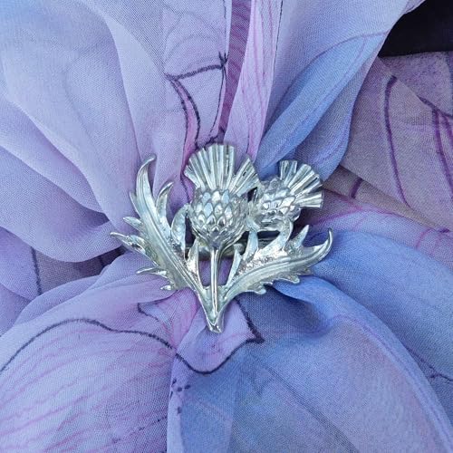 William Sturt Fine Pewter Bague de Foulard en Étain à Motif Chardon - Les Étains de Jumilhac – vue 3