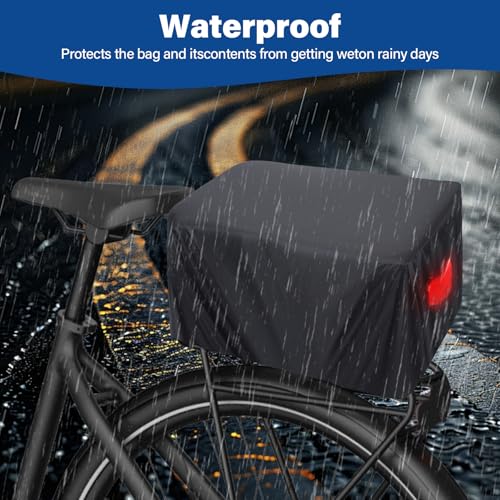 Fahrradkorb Hinten, Faltbarer Fahrradkorb Metall mit Herausnehmbarer Wasserdichter Tragetasche, Fahrradzubehör Rahmenkorb zum Transport von Hunden, Haustieren für E-Bike Mountainbike Citybike Cruiser