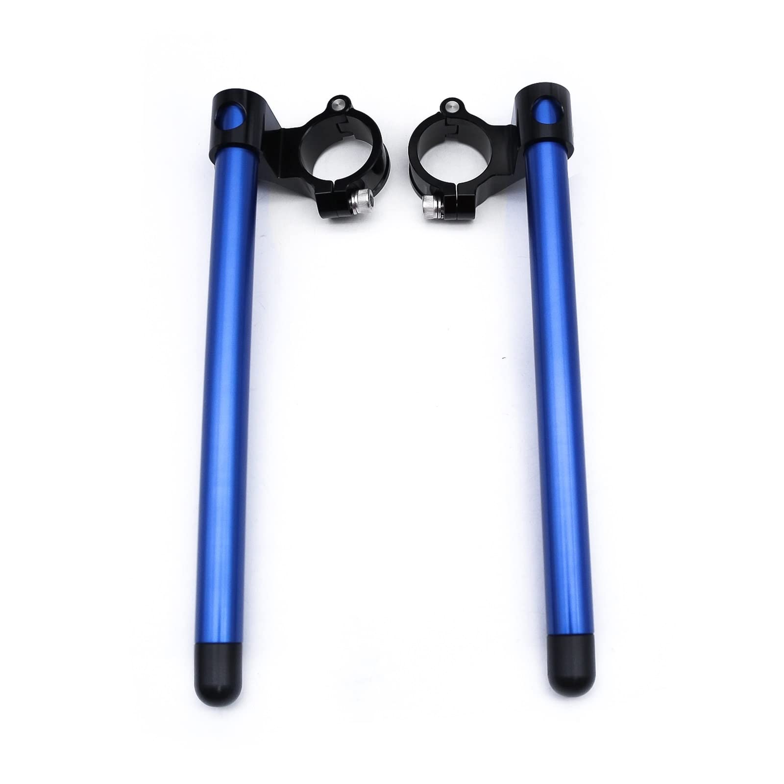 Moto Elevador de Manillar Universal Racing CNC 37 41 43 45 48 50MM Clip Ons 1,5 Pulgadas Riser Rise Clip En Horquilla Manillar Manillar Motocicleta Moto Manillar Elevador(Blue Black 41MM)