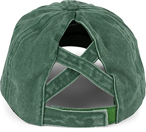 styleBREAKER Ladies Baseball Cap in Washed Destroyed Used Look, Ponytail, 6-Panel, Hook-and-Loop Fastener Adjustable 04023080 - Image 2