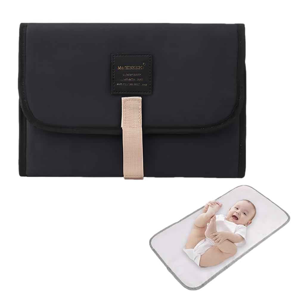 Portable Changing Mat Baby,Foldable Waterproof Lightweight Travel Changing Pad with Soft Cushioned Layer - Image 2