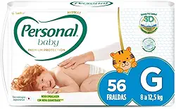 Personal Fralda Baby Premium Protection G, 56 Unidades