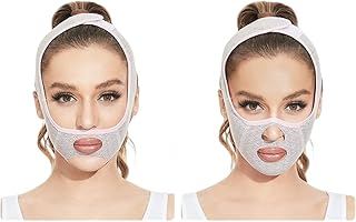 iSuperb 2pcs Beauty Face Sculpting Sleep Mask V Line Shaping Face Masks Double Chin Reducer, Chin Up Mask Face Lifting Belt, Face Tightening Chin Mask (2pcs)
