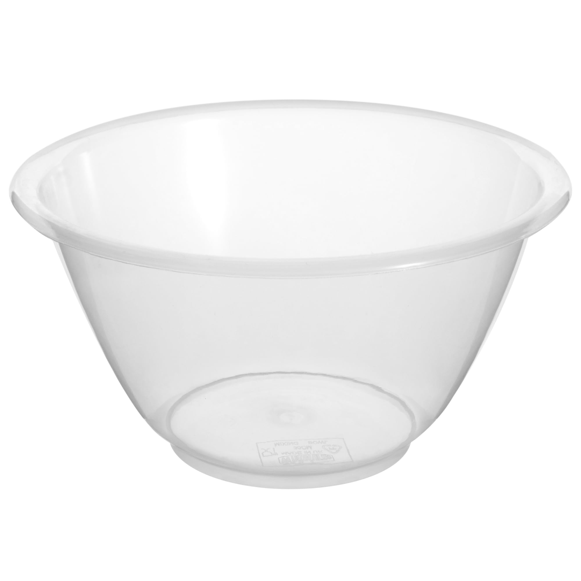 Hardys Clear Small Plastic Mixing Bowl - 15cm, 1 Litre - Non-Absorbent, Food-Safe - Perfect Large Plastic Bowl for Baking & Cakes - Lightweight, Dishwasher & Microwave Safe