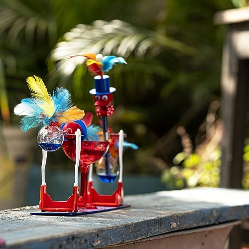 Kid Colorful Flower-Shaped Feather A Perpetual Motion Drinking Bird Delight Double