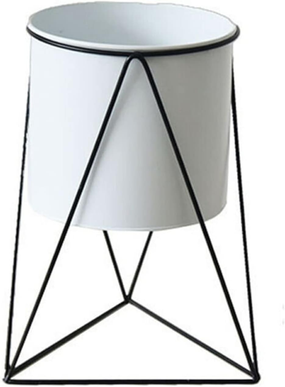 Nordic wrought iron flower shelf flower pot shelf living room floor type balcony flower shelf rack potted plants(D)