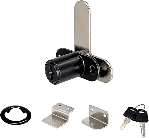 Miniatura 3 de Cerraduras de leva para gabinete con llave igual, la longitud del cilindro se adapta a 0.4 pulgadas, caja de herramientas de almacenamiento segura,