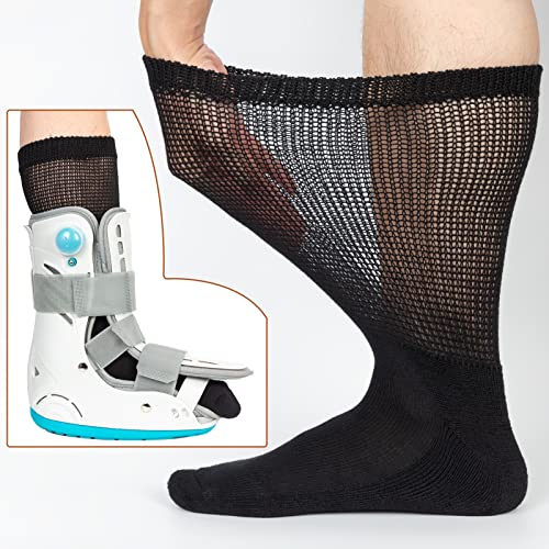 2 Pairs Extra Wide Mid Calves Socks Walking Boot Replacement Socks