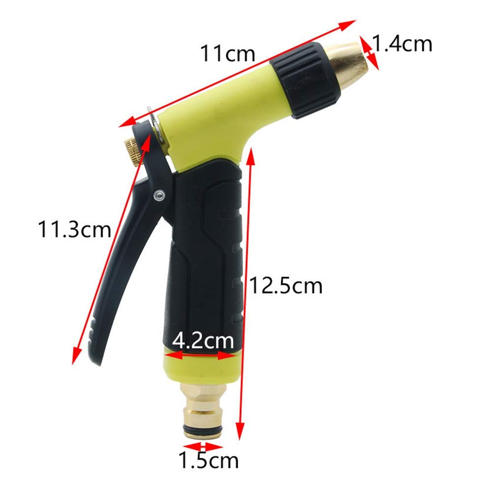 Ugelli per tubi da giardino, pistole a spruzzo, 12,5 cm, attacco rapido, ugello da giardino, resistente all'usura (tubo dell'acqua + confezione da 15 m)