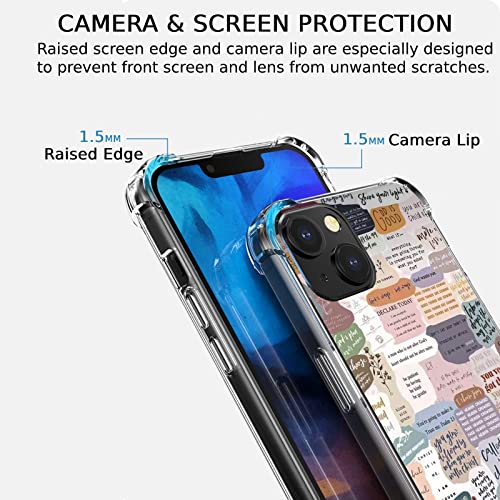 Bible Verses Aesthetic Case Compatible With Iphone 13, Cute Indie Christian Postive Quotes Case For Iphone 13 For Teens Men And Women, Trendy Cool Tpu Bumper Phone Case Cover #TOP2