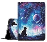 Case for New iPad (A16) 11th Generation 11 Inch 2025,for iPad 10th Generation 2022 10.9 Inch, Multi-Angle Stand Smart Cover Shockproof with Auto Wake/Sleep ,Starry Sky Cat